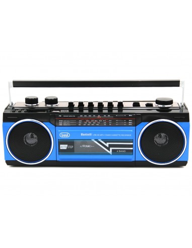 RADIO GRABADORA TREVI USB SD BLUETOOTH CASSETTE RR 501 BT AZUL