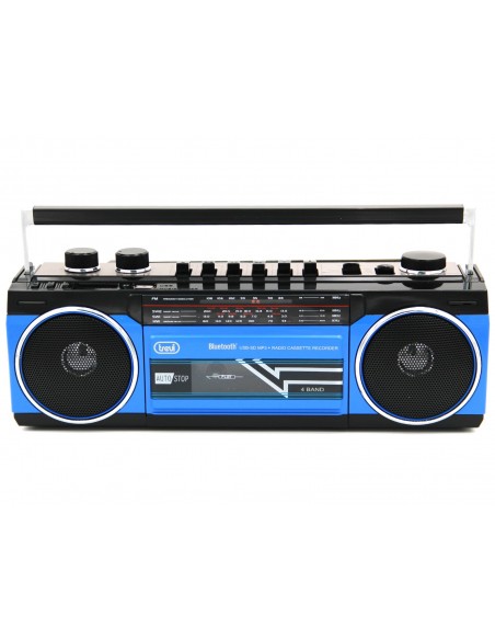 RADIO GRABADORA TREVI USB SD BLUETOOTH CASSETTE RR 501 BT AZUL