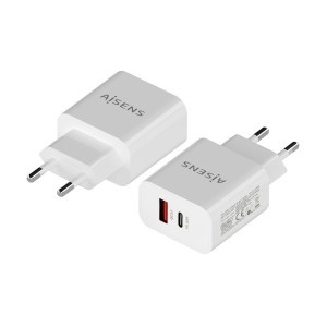 CARGADOR AISENS 20W 1xUSB-C PD3.0 1xUSB-A QC3.0 BLANCO 2