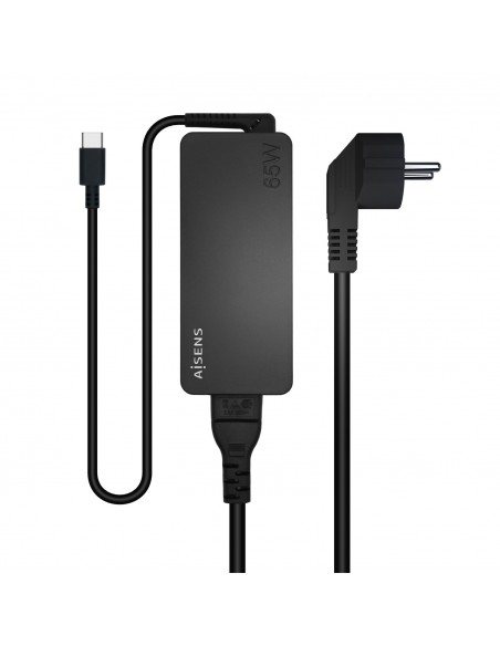 CARGADOR AISENS 65W PD3.0 1XUSB-C 1.8M NEGRO