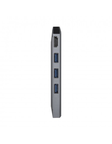 HUB AISENS USB-C DOCK 8 EN 1 USB-C 1xHDMI 1xRJ45 3xUSB 1xPD 1xSD 1xMICR-SD 15CM