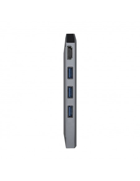 HUB AISENS USB-C DOCK 8 EN 1 USB-C 1xHDMI 1xRJ45 3xUSB 1xPD 1xSD 1xMICR-SD 15CM