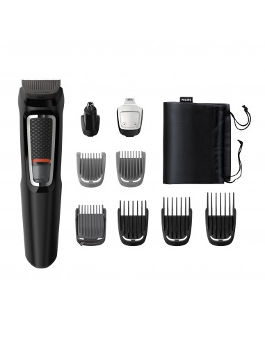 AFEITADORA PHILIPS MG3740 9 PIEZAS 60 MIN ACC NARIZ NEGRO