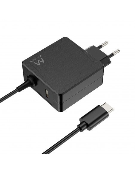 CARGADOR PORTATIL EWENT USB C 65W PUERTO ADICIONAL USB A