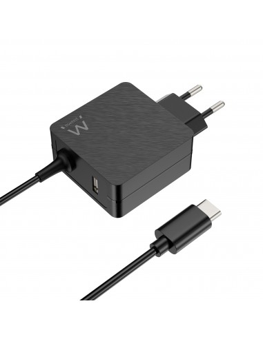 CARGADOR PORTATIL EWENT USB C 45W PUERTO ADICIONAL USB A