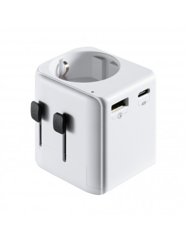 ADAPTADOR DE VIAJE EWENT PUERTO USB Y TIPO C USA UK AUS CHINA