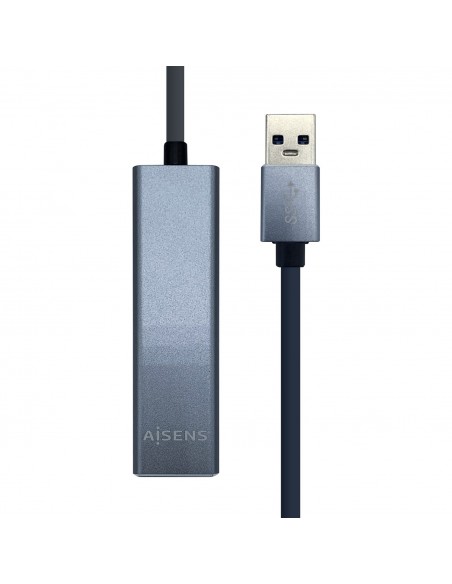 HUB AISENS USB 3.0 A ETHERNET GIGABIT HUB 3XUSB3.0 GRIS 15CM