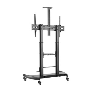 SOPORTE SUELO AISENS RUEDAS MANIVELA BANDEJA DVI CAMARA MONITOR 60"-100" 100KG 2