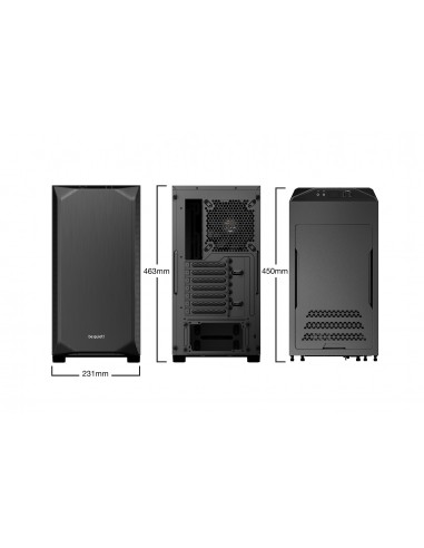 CAJA BEQUIET PURE BASE 500 ATX 2XUSB 3.0 SIN FUENTE NEGRO