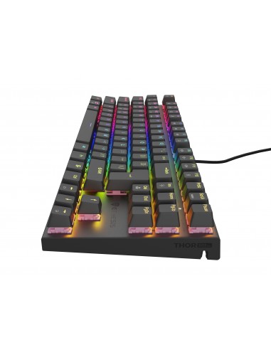 TECLADO GAMING GENESIS THOR 303 TKL RGB NEG MECANIC SWITCH PEACH SILEN HOT SWAP