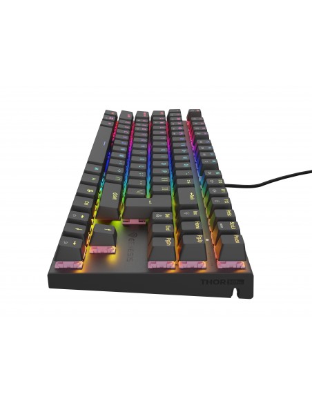 TECLADO GAMING GENESIS THOR 303 TKL RGB NEG MECANIC SWITCH PEACH SILEN HOT SWAP