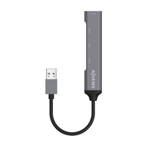 HUB AISENS USB 3.0 ALUMINIO TIPO A M-4XTIPO A H 10CM GRIS 2