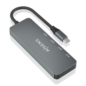 HUB AISENS USB 3.2 GEN2 10G USB-C M-4XUSB-C H 15CM GRIS 2
