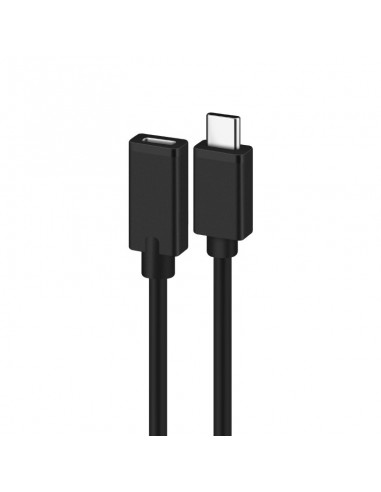 CABLE ALARGADOR USB 2.0 EWENT USB-C MACHO USB-C HEMBRA 1,8m NEGRO