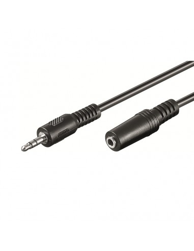 CABLE AUDIO ESTEREO EWENT JACK 3,5mm MACHO A 3,5mm HEMBRA 3m