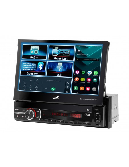 RADIO COCHE TREVI MDV 6380 DAB VIDEO MONITOR 7" +RDS+USB+AW BLAC