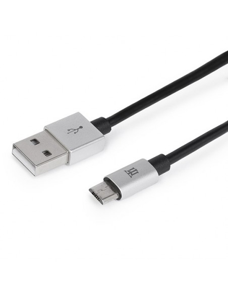 CABLE MAILLON PREMIUM MICRO USB 2.4 ALUMINIO PLATEADO 1M