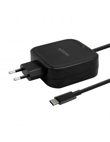 CARGADOR AISENS 65W PD3.0 QC3.0 1XUSB-C 1.2M NEGRO
