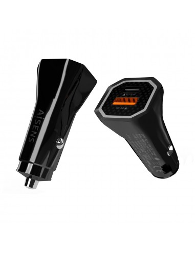 CARGADOR DE COCHE AISENS 38W1xUSB-C PD3.0 20W1xUSB-A QC3.0 18W NEGRO