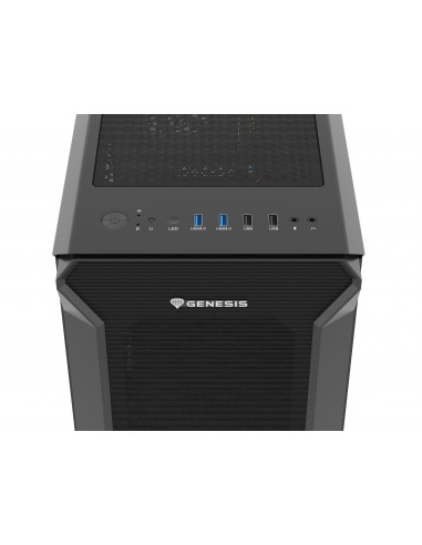 CAJA GAMING GENESIS IRID 505F ATX MEDIATORRE 2XUSB3.0 2XUSB2.0 BK SIN PSU