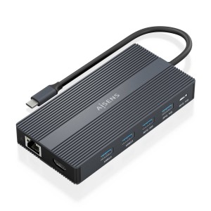 DOCK AISENS 12 EN 1 USB-C A 2xHDMI DP RJ45 4xUSB-A USB-C USB-C PD 20CM 2