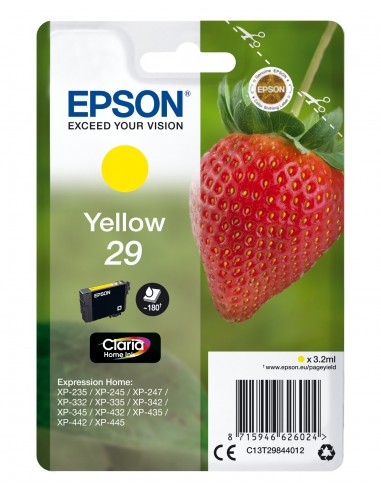 TINTA EPSON CLARIA 29 AMARILLO XP235 XP332 XP335 XP432 XP435