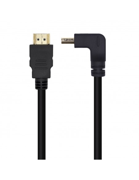 CABLE HDMI AISENS V2.0 ACODADO PREMIUM 4K60HZ A M-A M 1.0M