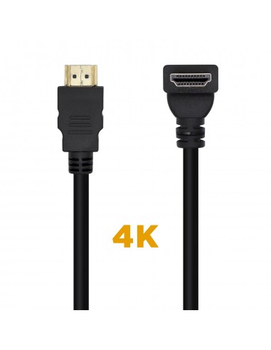 CABLE HDMI AISENS V2.0 ACODADO PREMIUM 4K60HZ A M-A M 1.0M