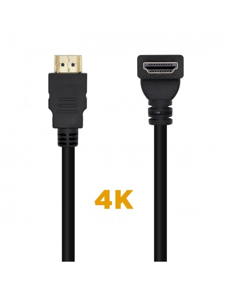 CABLE HDMI AISENS V2.0 ACODADO PREMIUM 4K60HZ A M-A M 1.0M