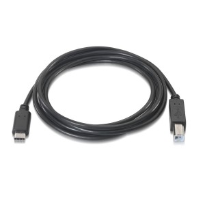 CABLE AISENS USB 2.0 IMPRESORA 3A, TIPO USB-C M-B M, NEGRO, 2.0M 2