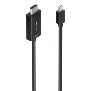 CABLE CONVERSOR AISENS MINI DP M A HDMI M 4K@60HZ NEGRO 1.5M