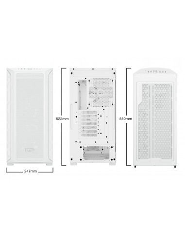 CAJA BEQUIET SHADOW BASE 800 FX E-ATX 1XUSB3.2 SIN FUENTE ARGB  WHITE