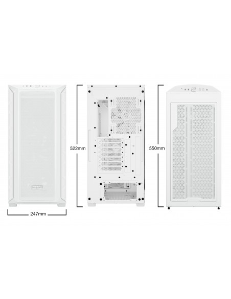 CAJA BEQUIET SHADOW BASE 800 FX E-ATX 1XUSB3.2 SIN FUENTE ARGB  WHITE