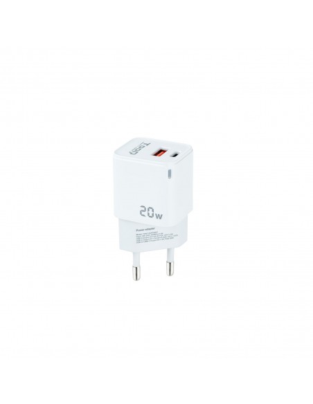 CARGADOR DE PARED TOOQ USB-C PD USB-A QC 20W