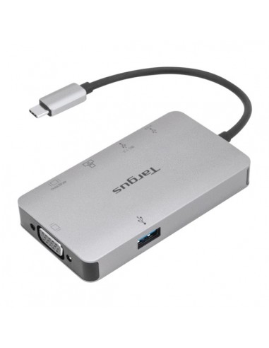 DOCKING STATION TARGUS TIPO C A 1x HDMI 1x VGA 1x USB-A 1x TIPO C PLATA