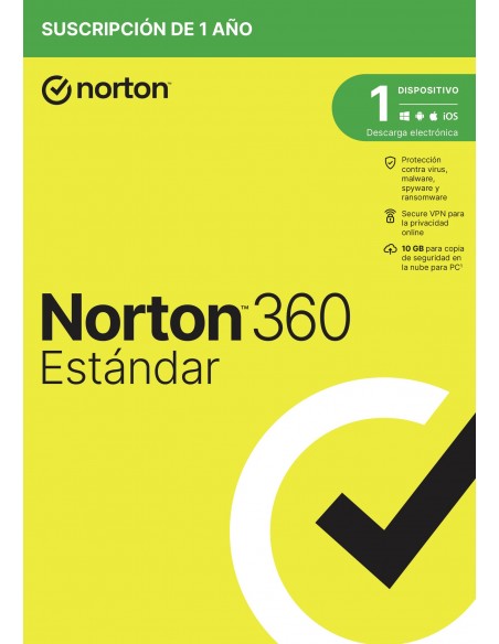 NORTON 360 STANDARD 10GB ES 1 USER 1 DEVICE 12MO