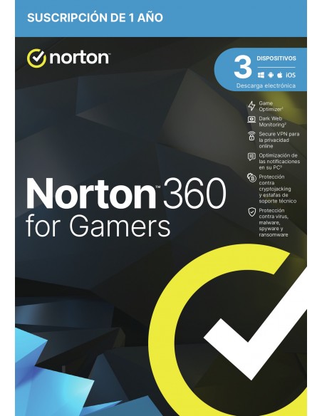 NORTON 360 FOR GAMERS 50GB ES 1 USER 3 DEVICE 12MO