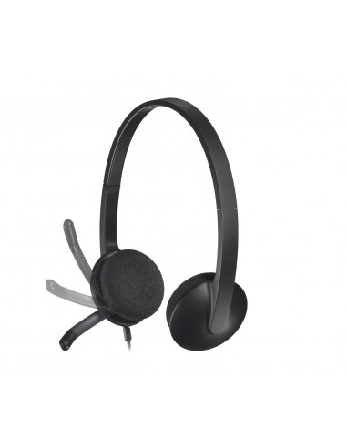 AURICULARES LOGITECH H340 NEGRO MICROFONO ALAMBRICO USB