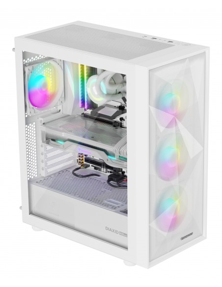 CAJA GAMING GENESIS DIAXID 605 ARGB ATX MEDIATORRE 1XUSB-C 2XUSB3.0 WH SIN PSU