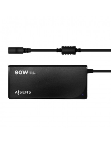 CARGADOR AISENS 90W AUTOMATICO UNI. PORTATIL 12 CONECTORES USB-A QC3.0 NEGRO
