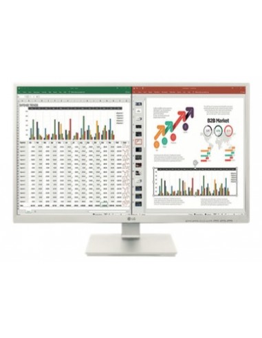 MONITOR LG 27" 27BK55YP-W FHD IPS 5MS HDMI DP REGULABLE EN ALTURA BLANCO