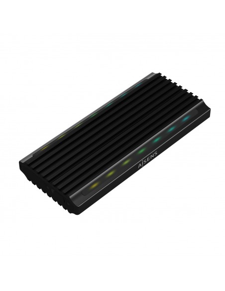 CAJA EXTERNA AISENS M.2 RGB GAMING SATA NVME A USB3.1 GEN2 NEGRA