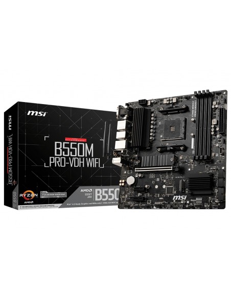 PLACA BASE MSI B550M PRO-VDH WIFI AM4 MATX 4XDDR4