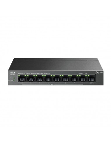 SWITCH DE SOBREMESA DE 9 PUERTOS A 10 100 MBPS CON 8 PUERTOS POE+
