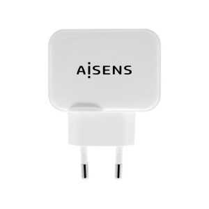 CARGADOR USB 17W AISENS 5V 3.4A 2xUSB CON CONTROL AI BLANCO