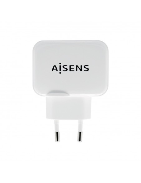 CARGADOR USB 17W AISENS 5V 3.4A 2xUSB CON CONTROL AI BLANCO