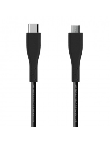 CABLE AISENS USB 2.0 3A TIPO USB-C M-MICRO B M NEGRO 2mts