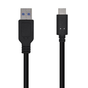 CABLE AISENS USB 3.1 GEN2 10GBPS 3A TIPO USB-C M-A M NEGRO 0,5mts