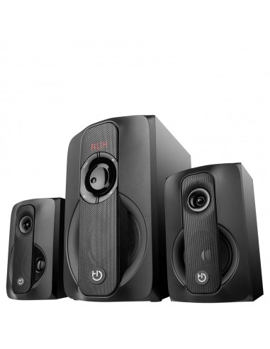 ALTAVOCES HIDITEC 2.1 MULTIMEDIA H400 DARK EDITION 80W BLUETOOTH USB SD RADIO
