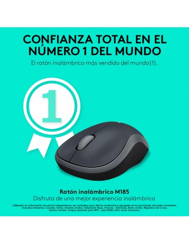 RATON LOGITECH M185 INALAMBRICO GRIS